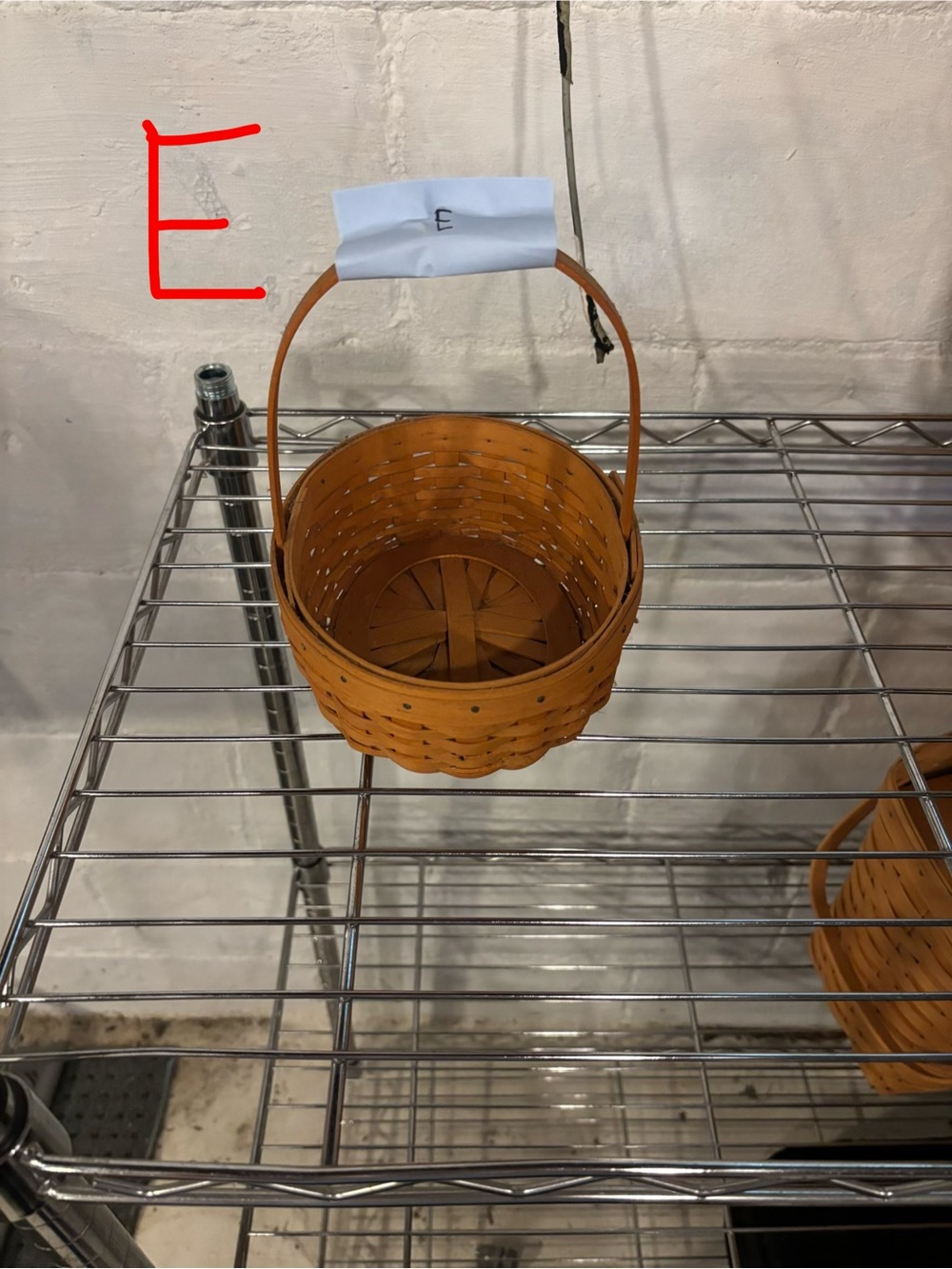 Longaberger Small Orange Woven Handled Basket